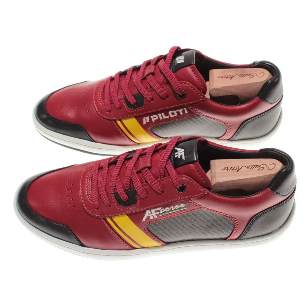 Piloti NWB Competizione AF Corse Driving Sneakers Size 7 US in Red Leather